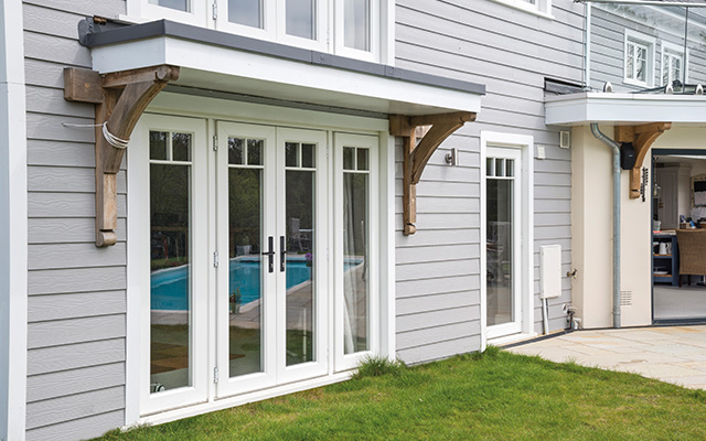 Evolution timber-look French door