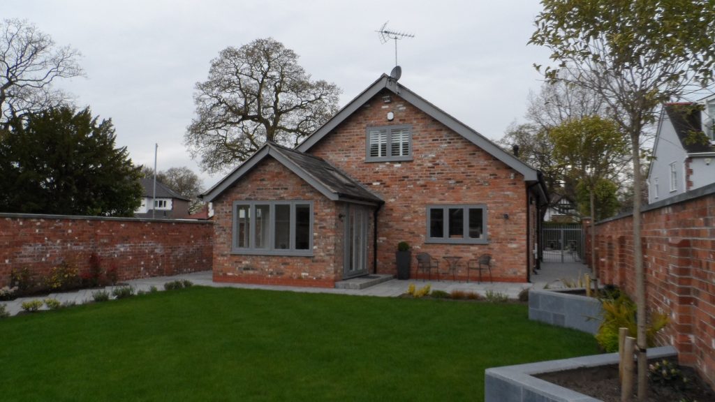 Flush windows painted grey