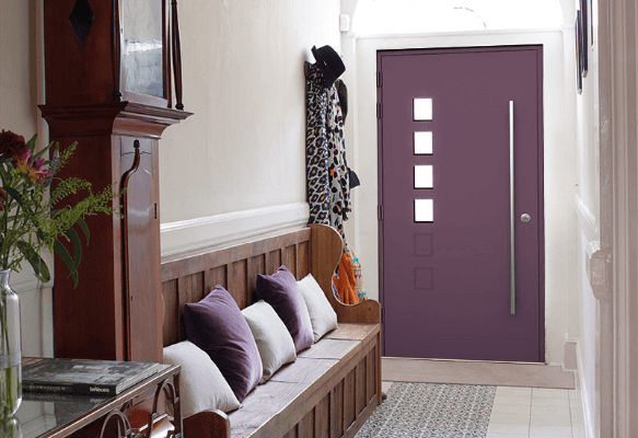 Purple composite door