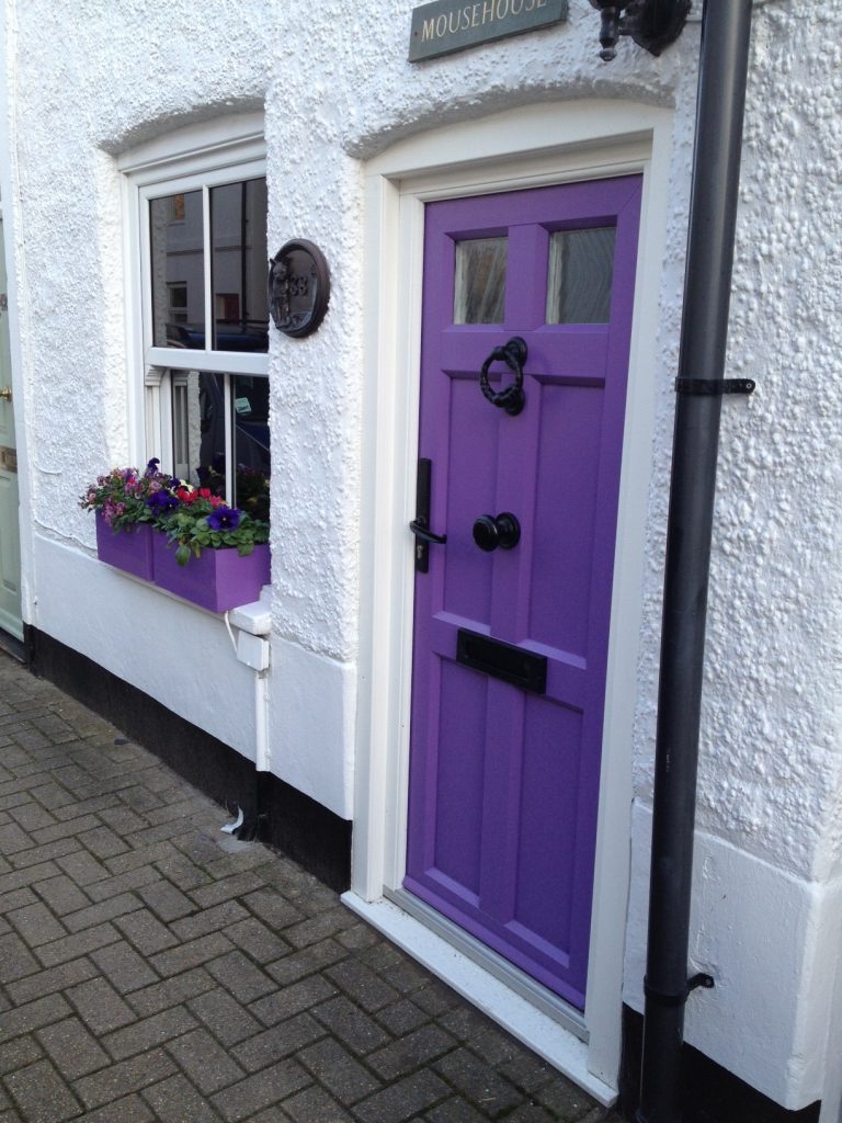 Purple front door