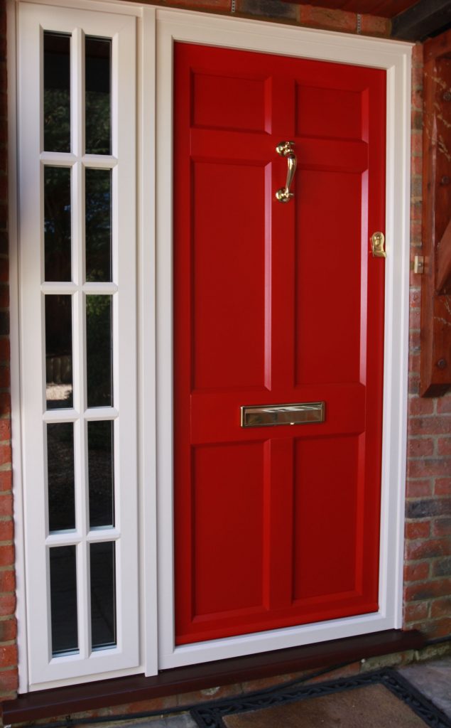 Red front door