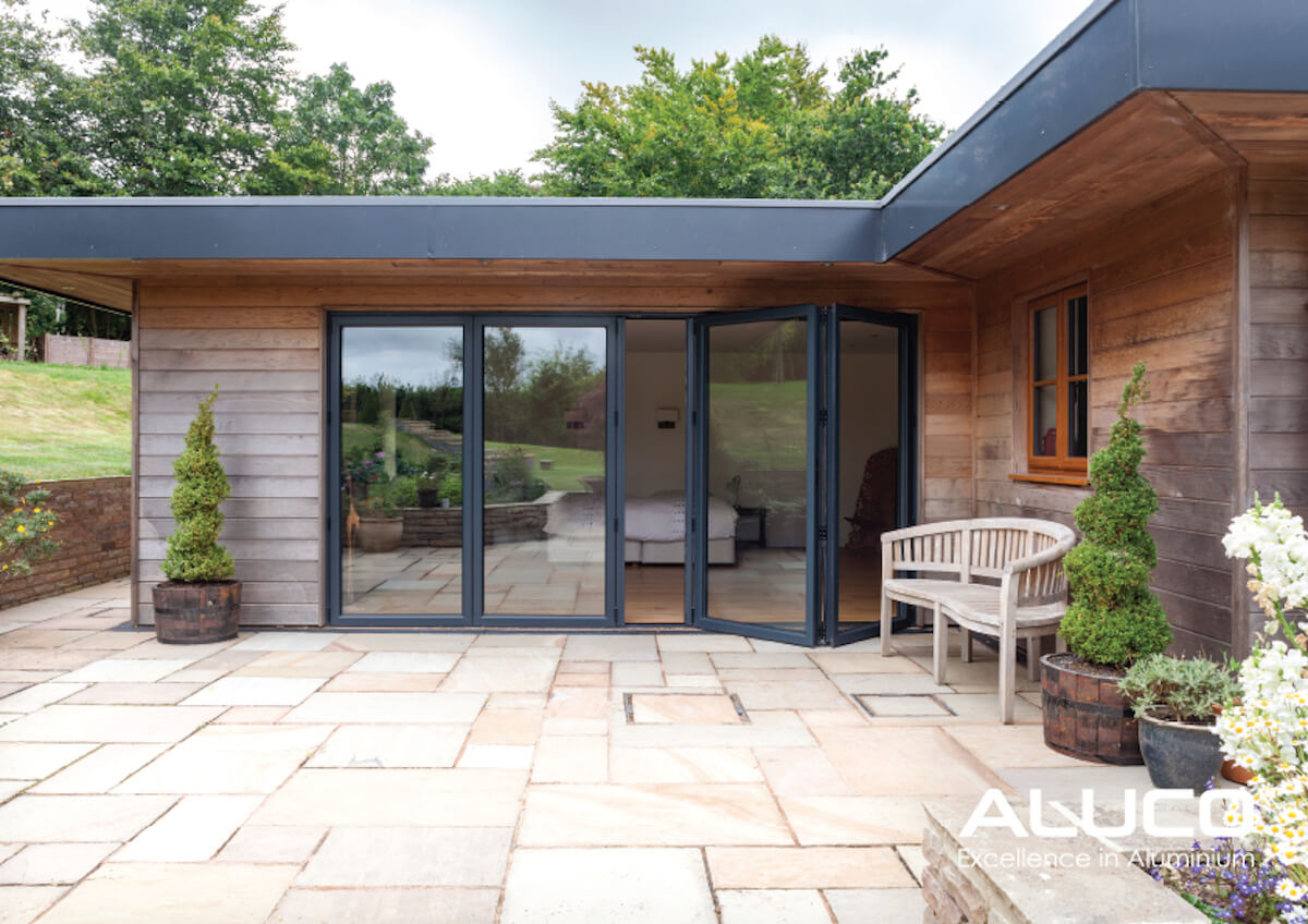 Aluco black bifold doors