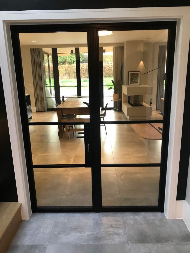 Black french doors