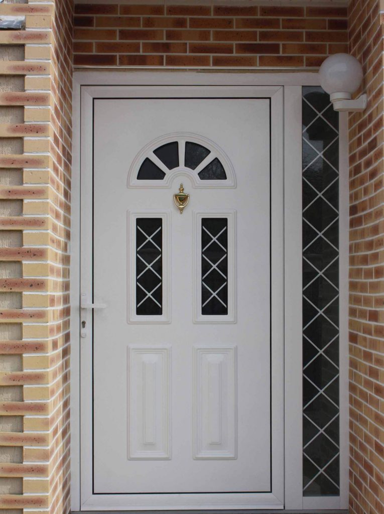 White uPVC front door